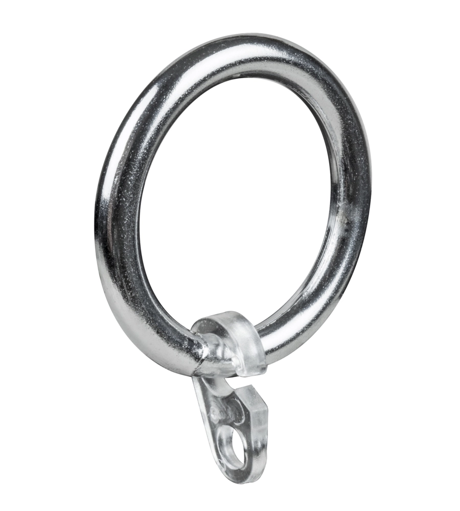 8 ANELLI CROMO PER TUBO TENDA DIAMETRO 20 MM